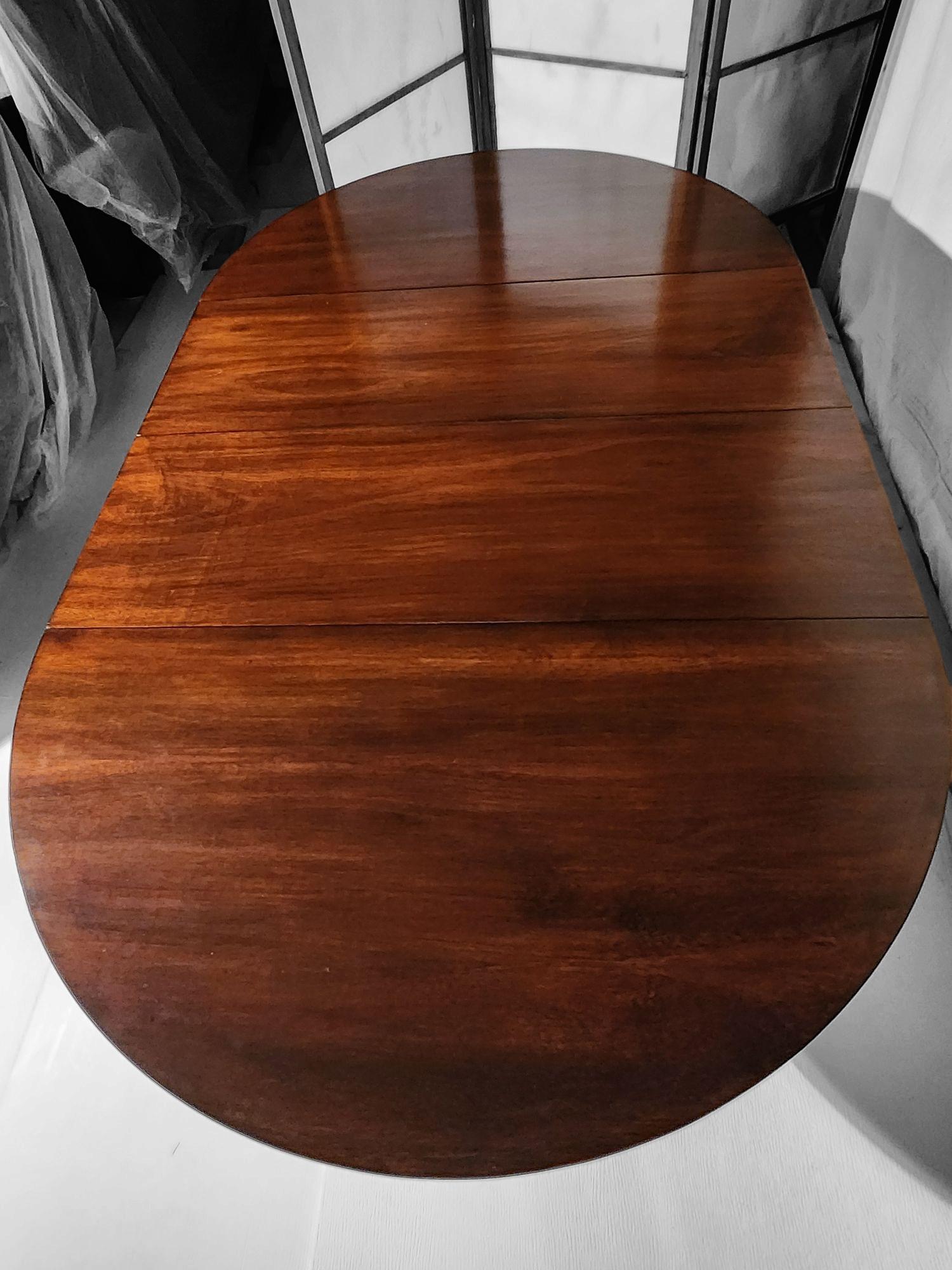 Américain I Frankl John Stuart Table à manger extensible en noyer Johnson Furniture 1950s en vente