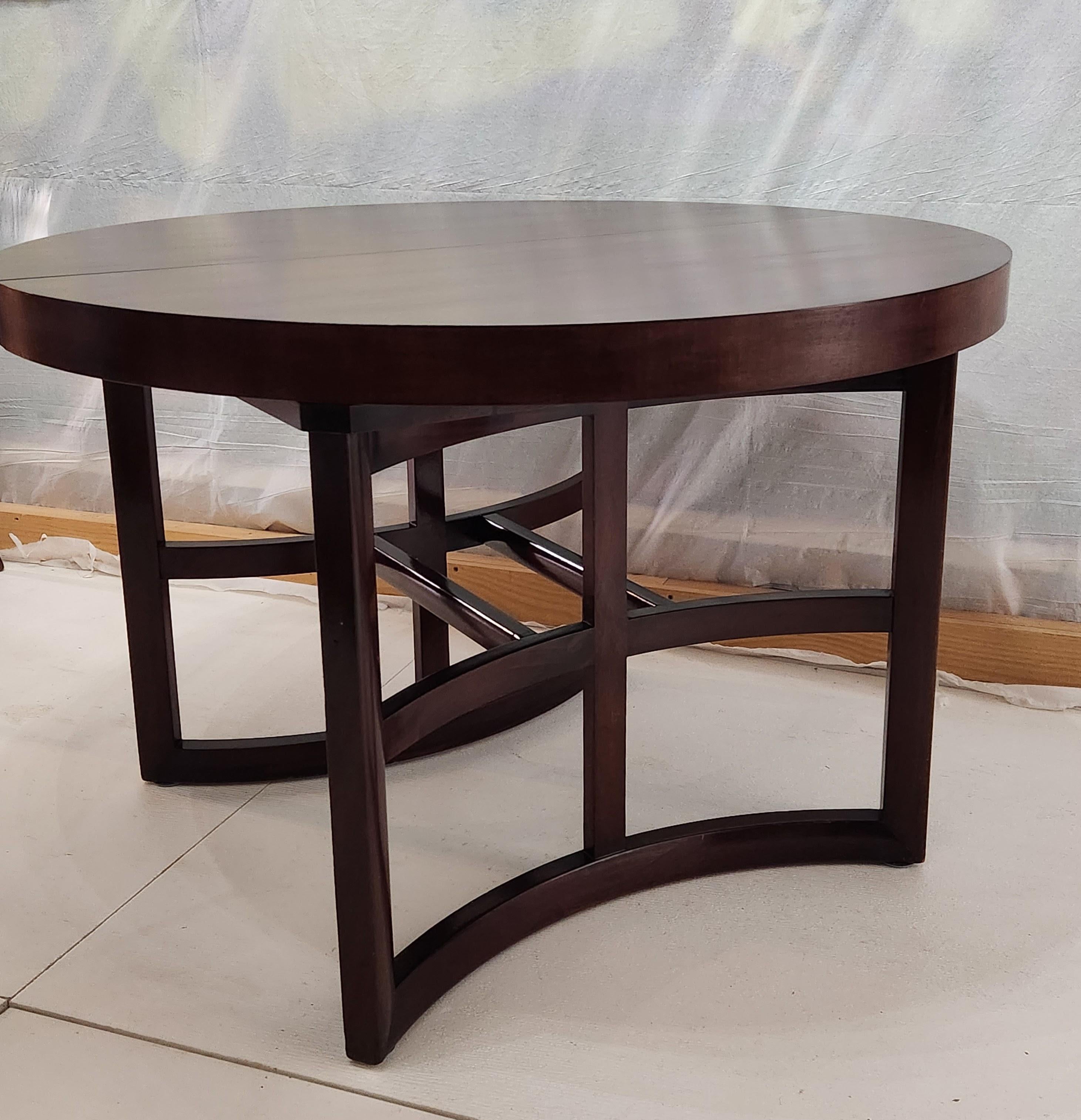 I Frankl John Stuart Table à manger extensible en noyer Johnson Furniture 1950s en vente 2