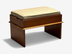 Paul Frankl, John Stuart, Mahogany, Maple, Rare Station Wagon Ottoman, 1950s
