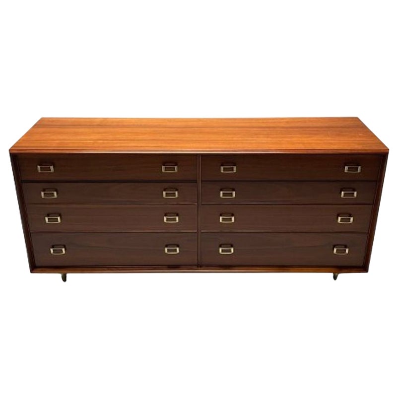 Paul Frankl, John Stuart, Mid-Century Modern, Dresser, Walnut, Brass, USA, 1950s
