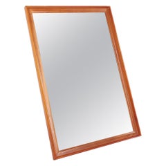 Paul Frankl Johnson Furniture Company MCM Station Wagon Maple and Leather Mirror