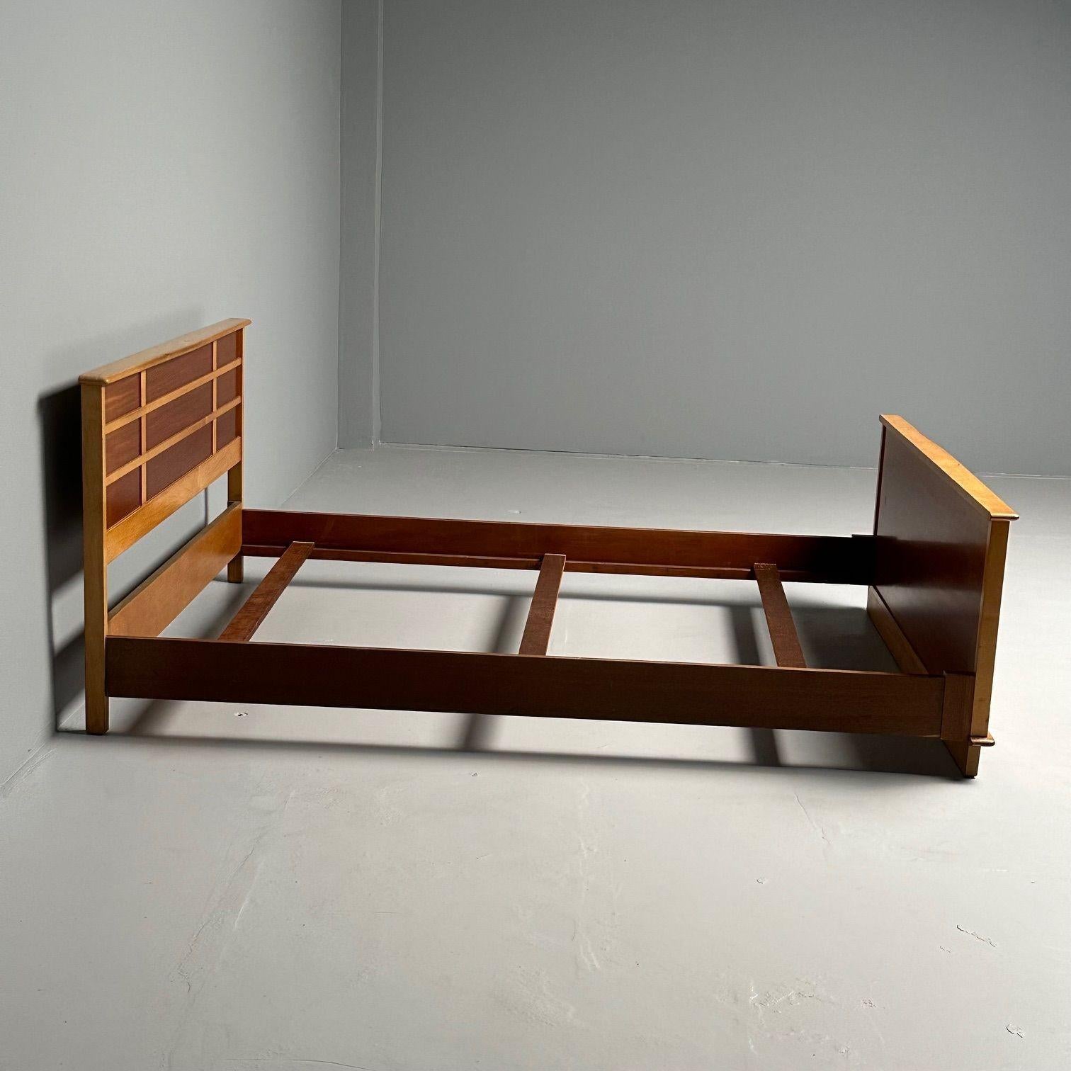Paul Frankl, Johnson Furniture, Mid-Century Modern, Station Wagon-Bettrahmen im Angebot 5