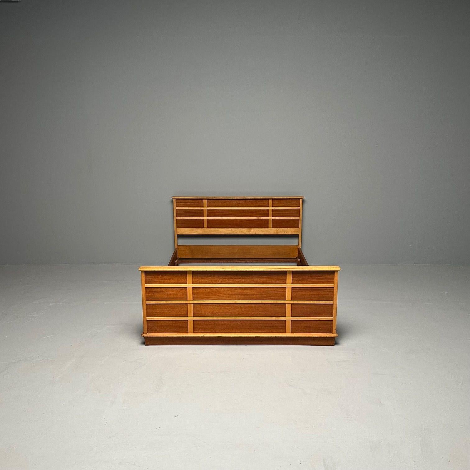 Paul Frankl, Johnson Furniture, Mid-Century Modern, Station Wagon-Bettrahmen im Angebot 1