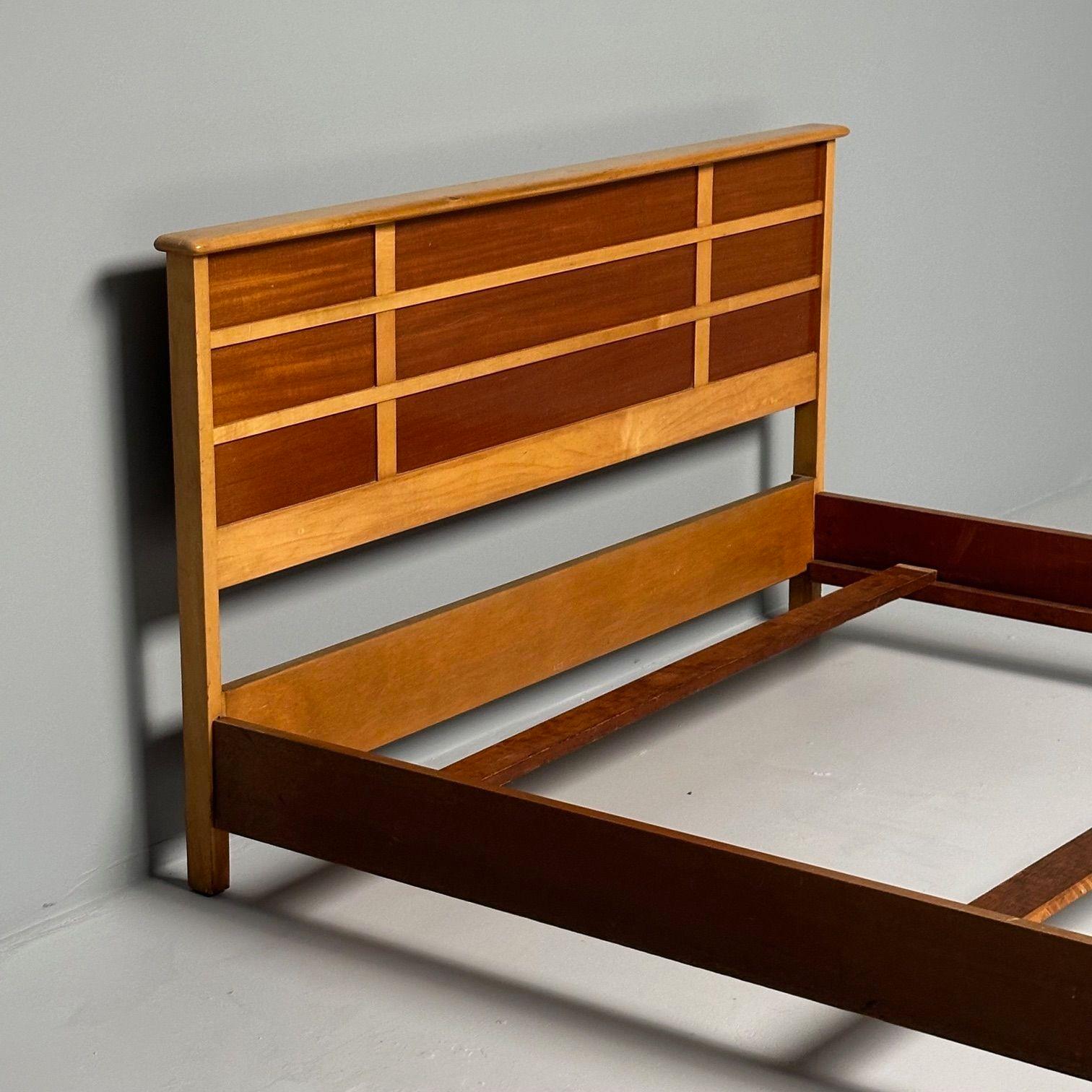 Paul Frankl, Johnson Furniture, Mid-Century Modern, Station Wagon-Bettrahmen im Angebot 3