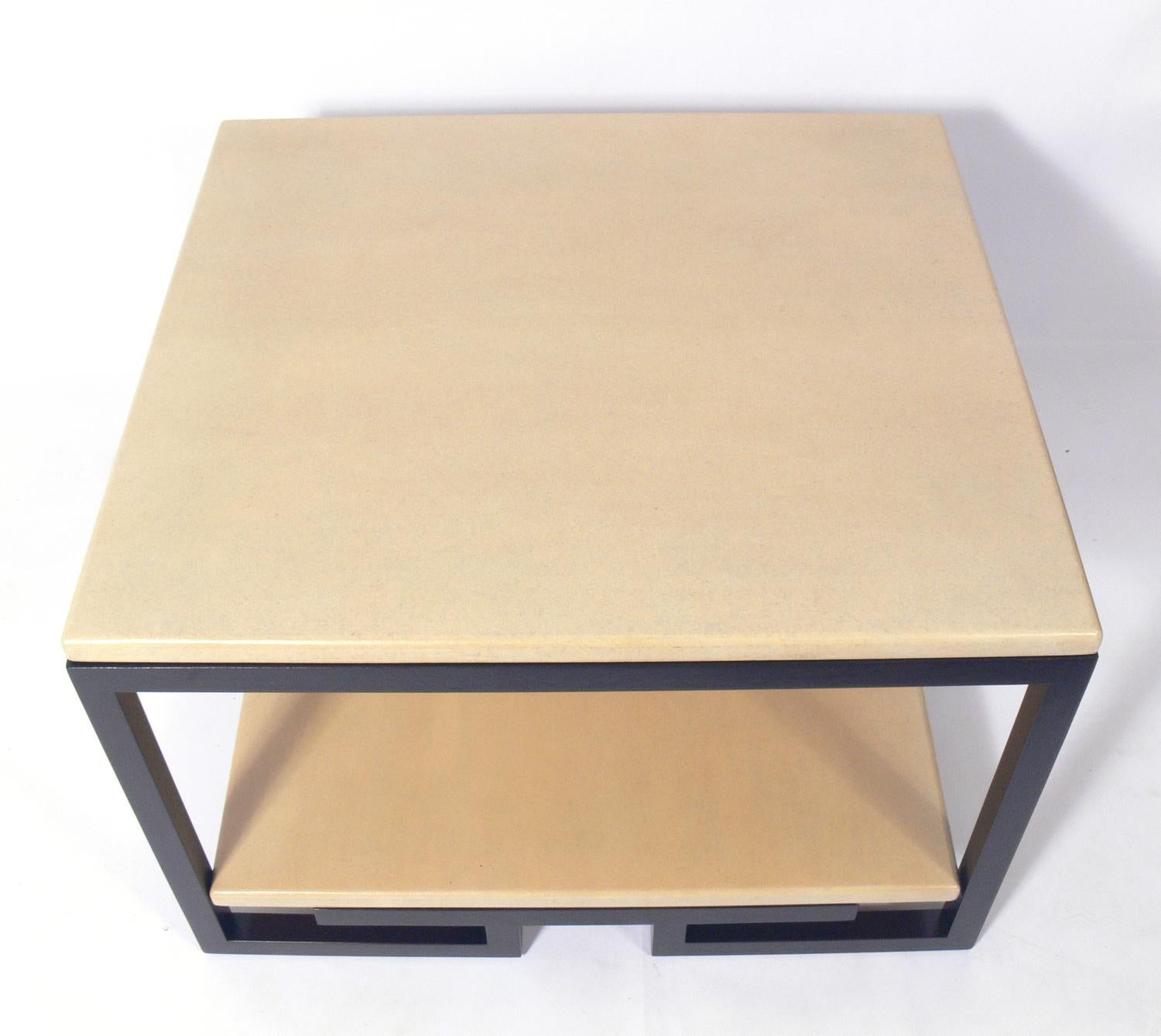 Mid-Century Modern Paul Frankl Lacquered Cork Table