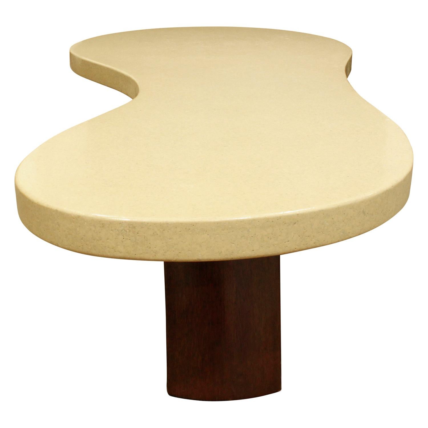 Mid-Century Modern Paul Frankl Large Kidney Shaped Coffee Table, 1950s
