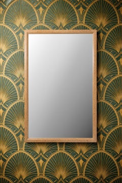 Paul Frankl Large Waxed Cork Wall Mirror for Johnson Furniture 1950s