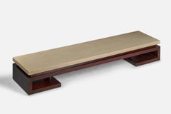Paul Frankl, Low Coffee Table, Painted Cork, Stained Mahogany, 1940s America