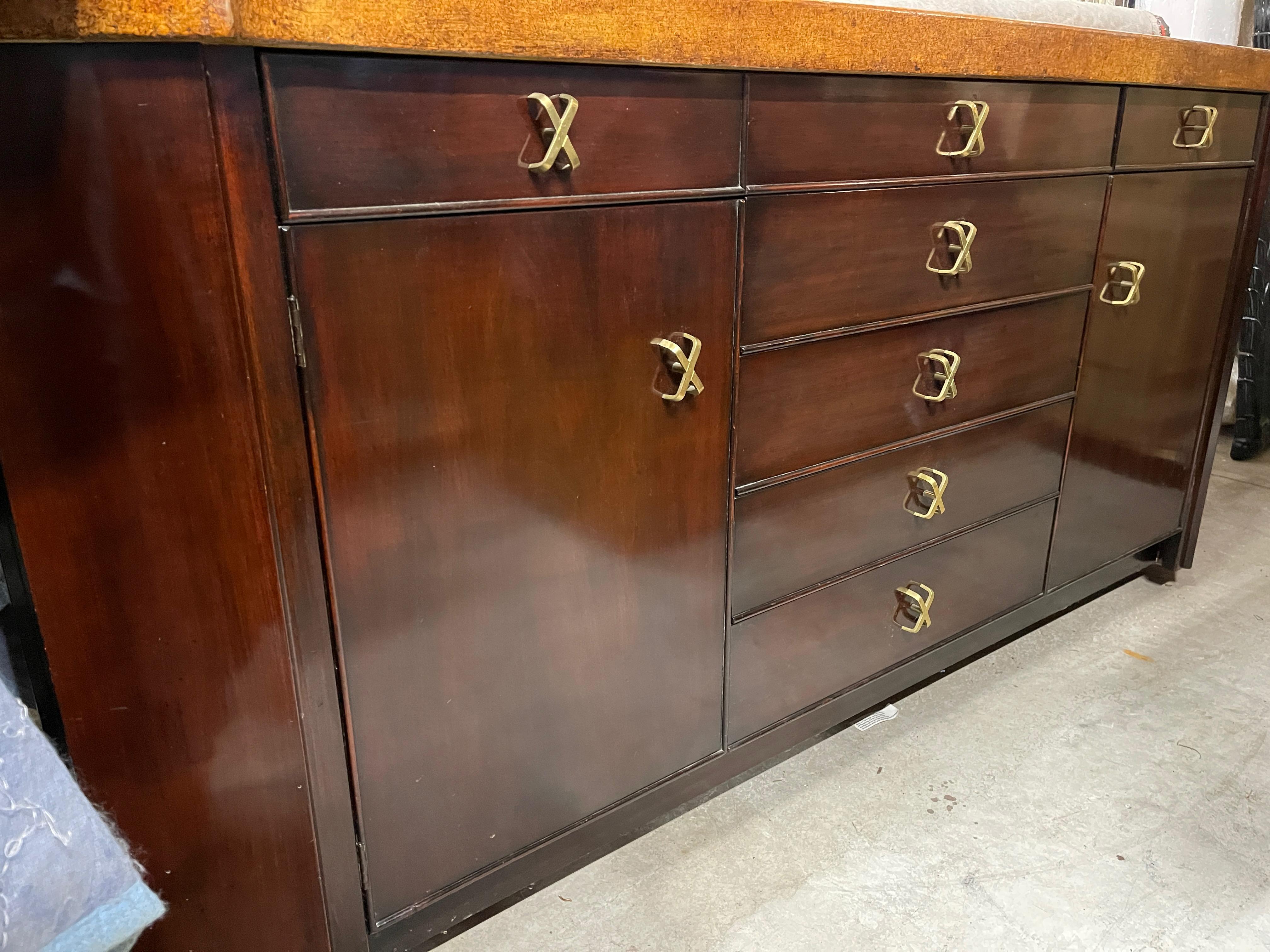 Paul Frankl Mahogany Sideboard with Cork Top SATURDAY SALE 9