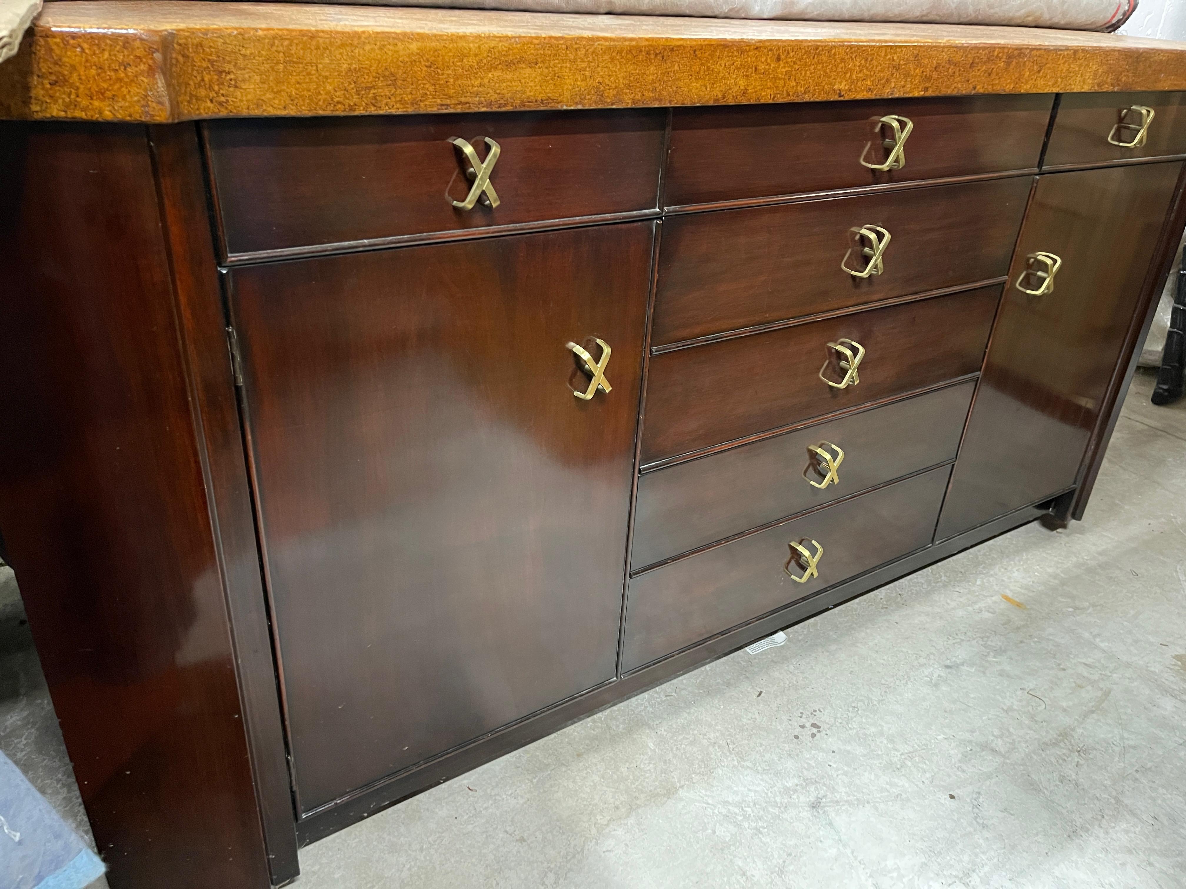 Paul Frankl Mahogany Sideboard with Cork Top SATURDAY SALE 11