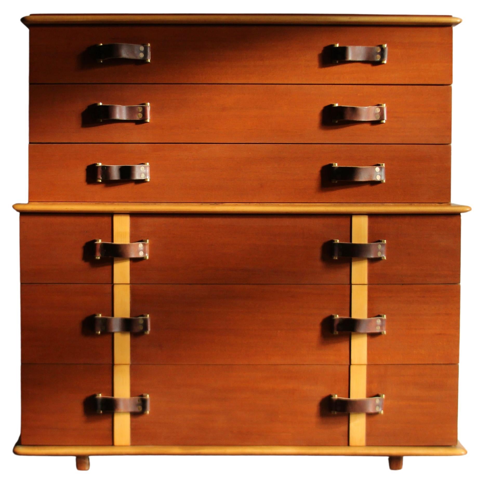 Paul Frankl Mahogany "Station Wagon" Dresser for Johnson Furniture, 1940s