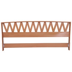 Paul Frankl Mid-Century Modern Bleached Mahogany King Size Headboard