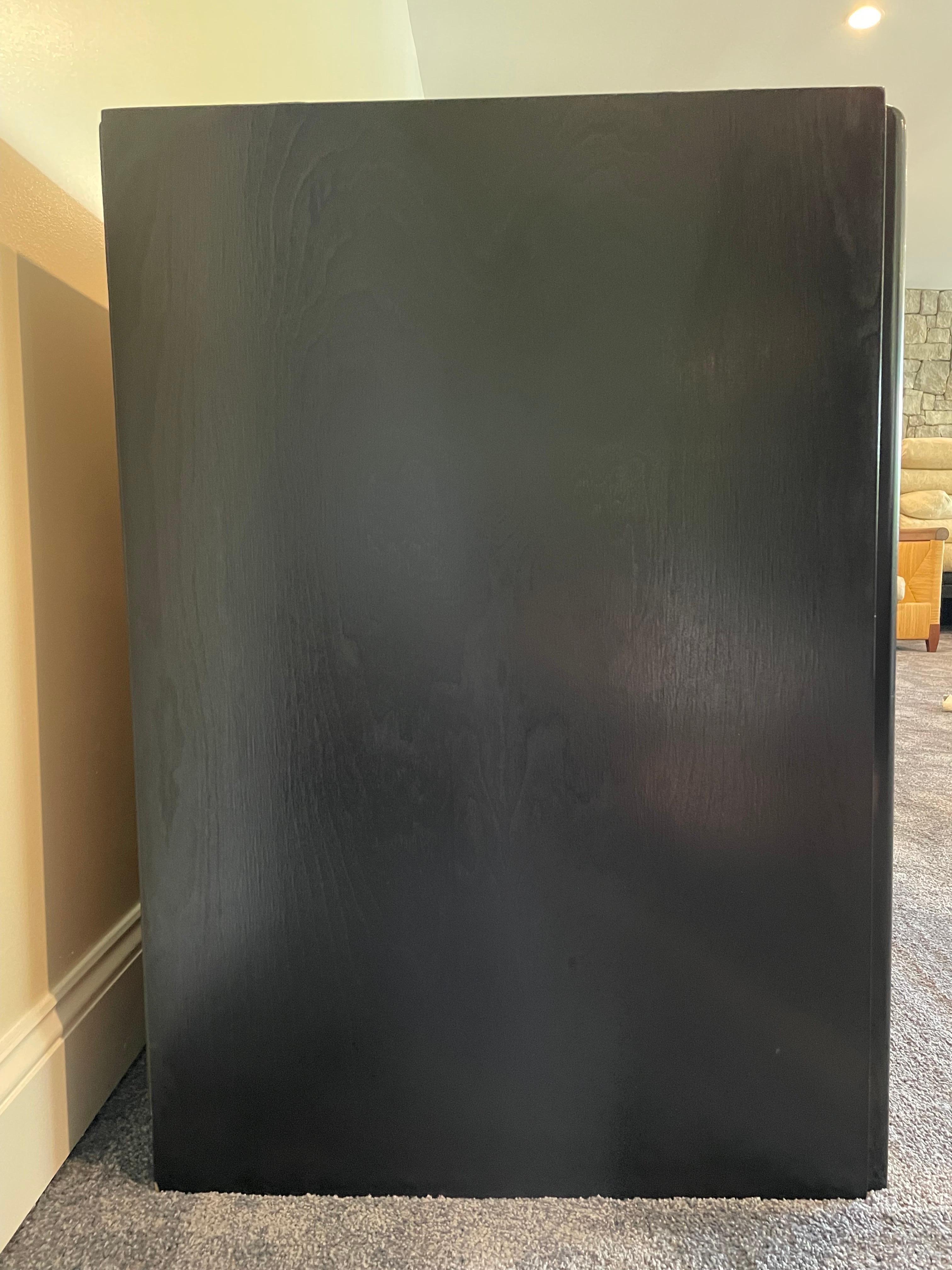 Paul Frankl Mid-Century Modern Dresser Black Lacquered Walnut For Sale 2