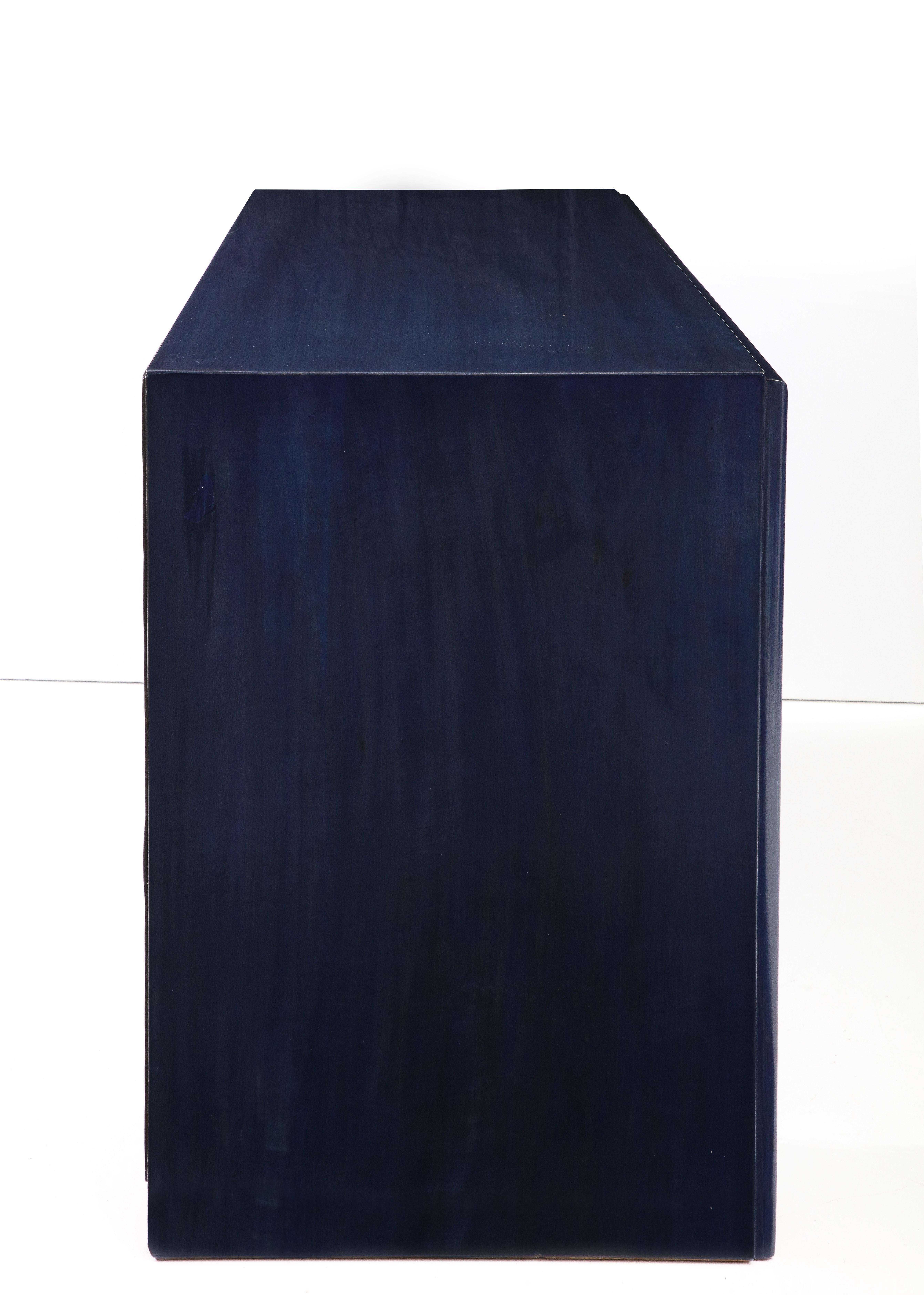 Mid-Century Modern Paul Frankl Midnight Blue Stained Dresser