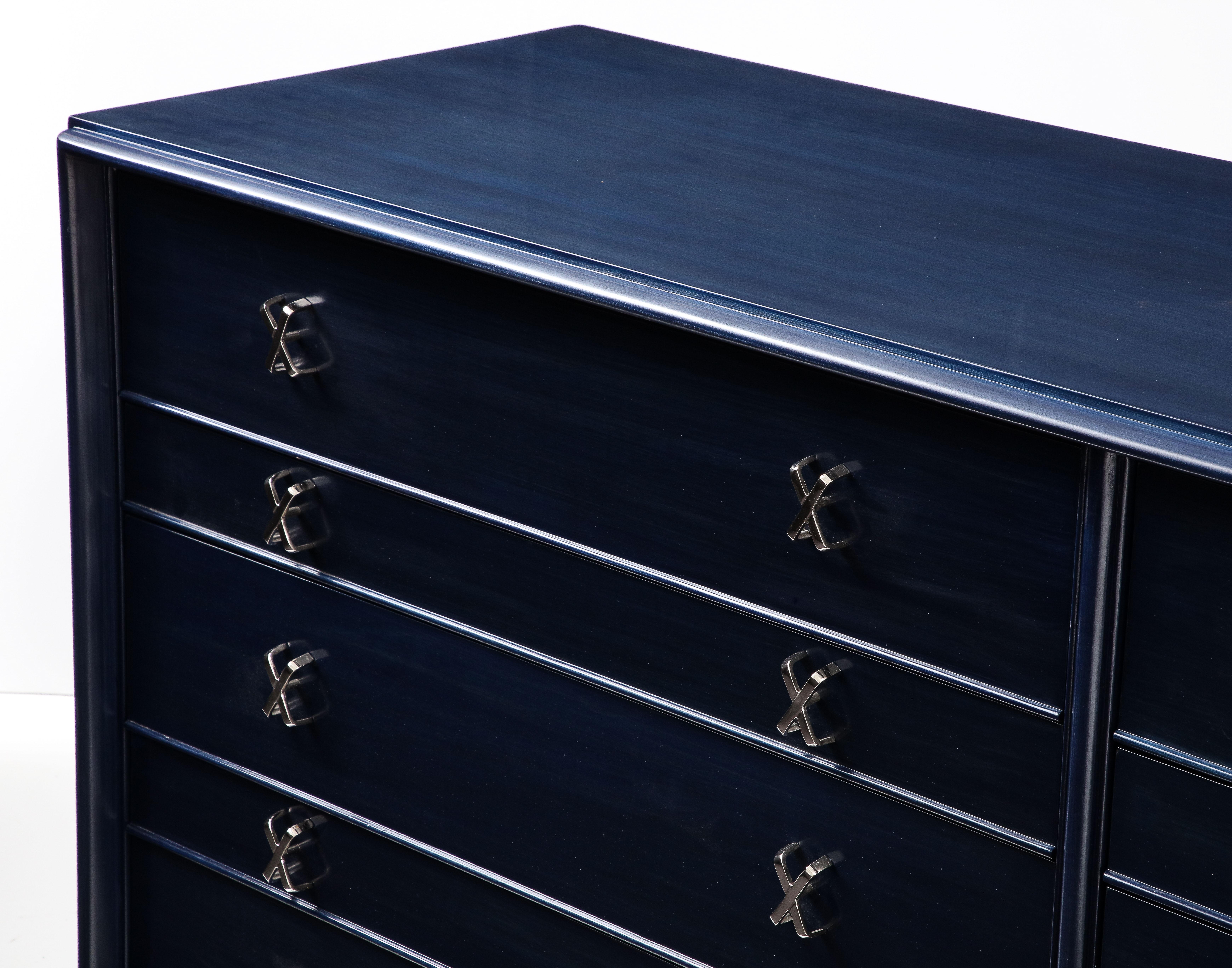 Paul Frankl Midnight Blue Stained Dresser 1