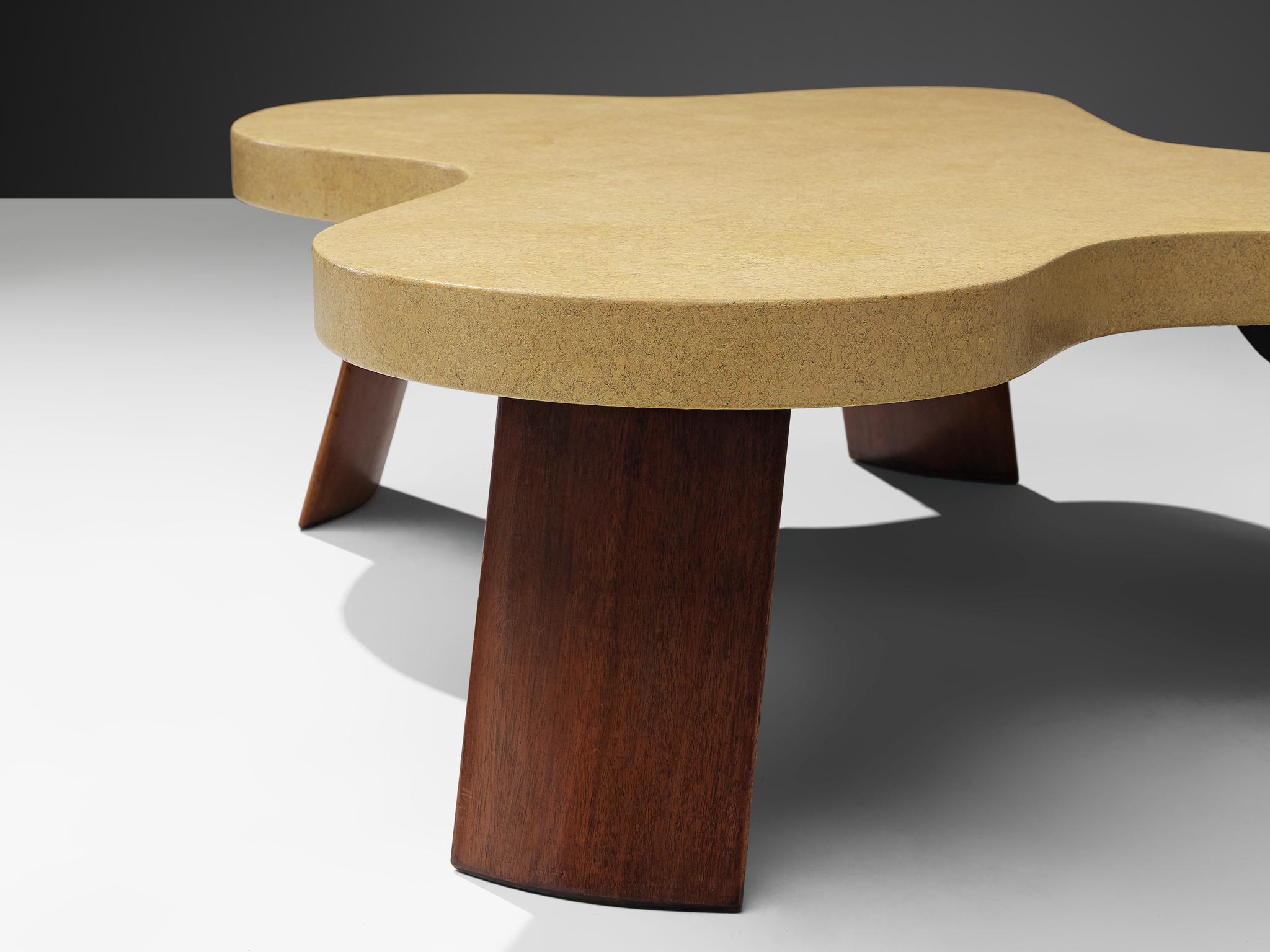 Mid-Century Modern Paul Frankl Model 5005 Coffee Table in Cork