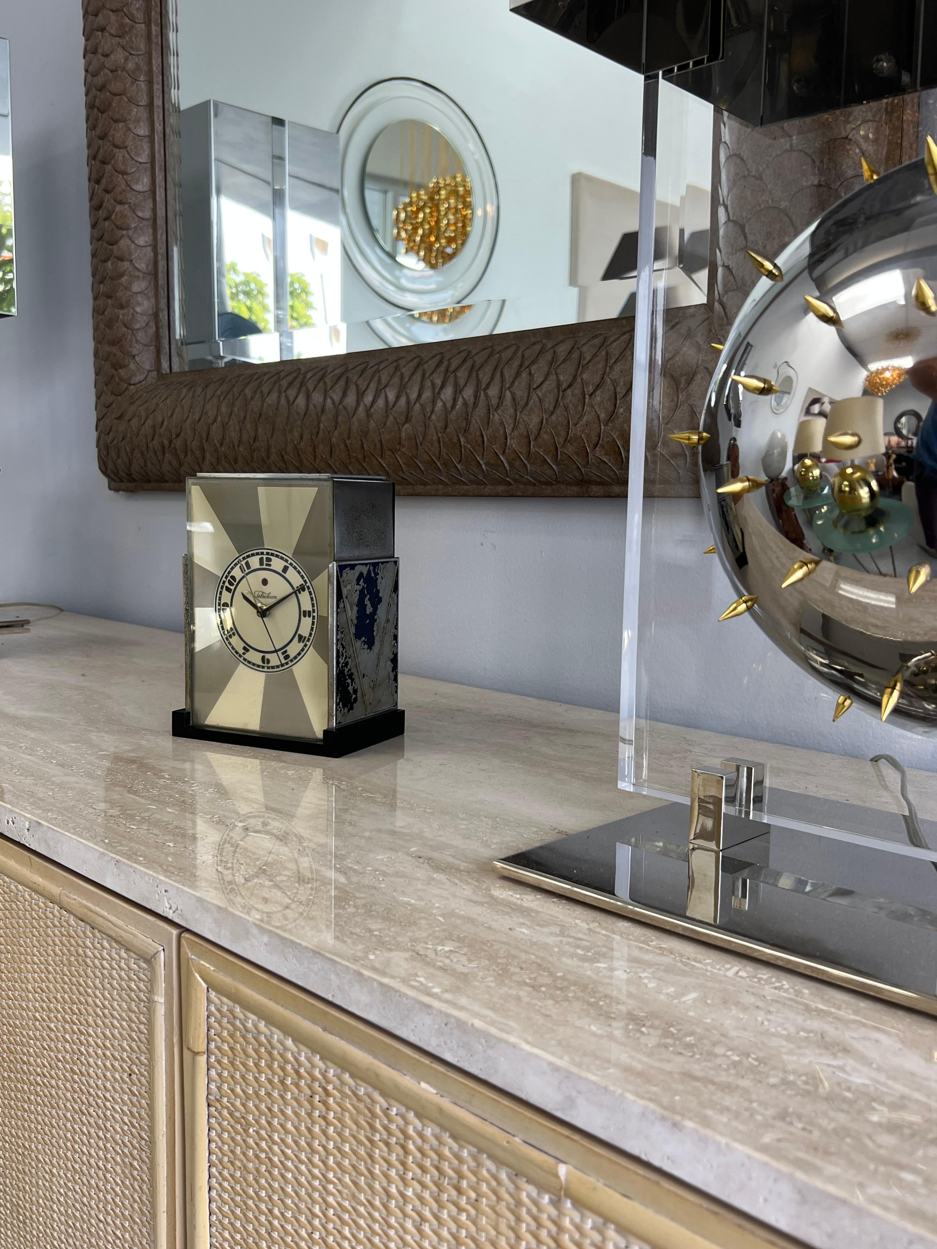 Paul Frankl Modernique Art Deco Clock for Telechrone For Sale 5