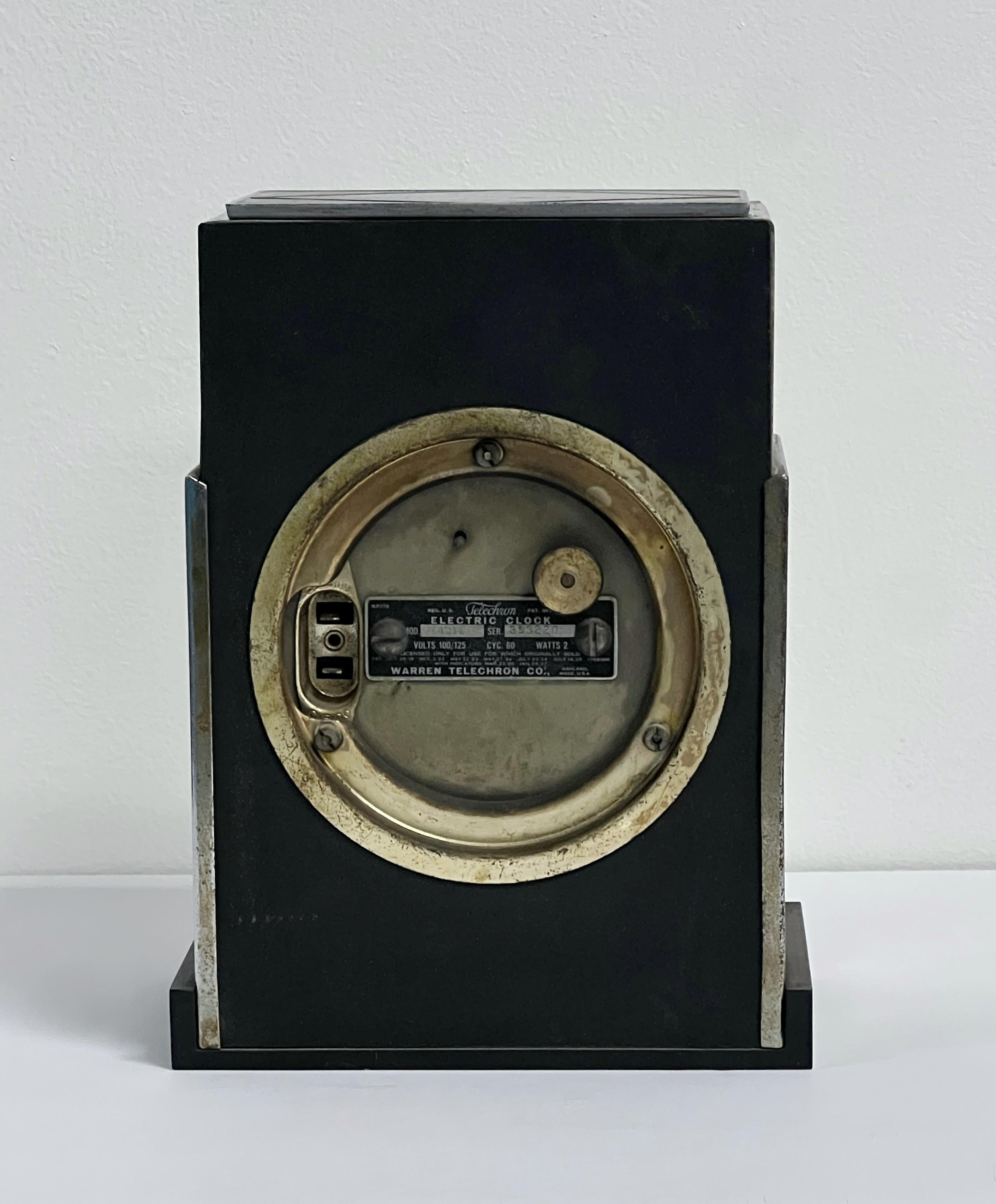 Paul Frankl Modernique Art Deco Clock for Telechrone For Sale 1