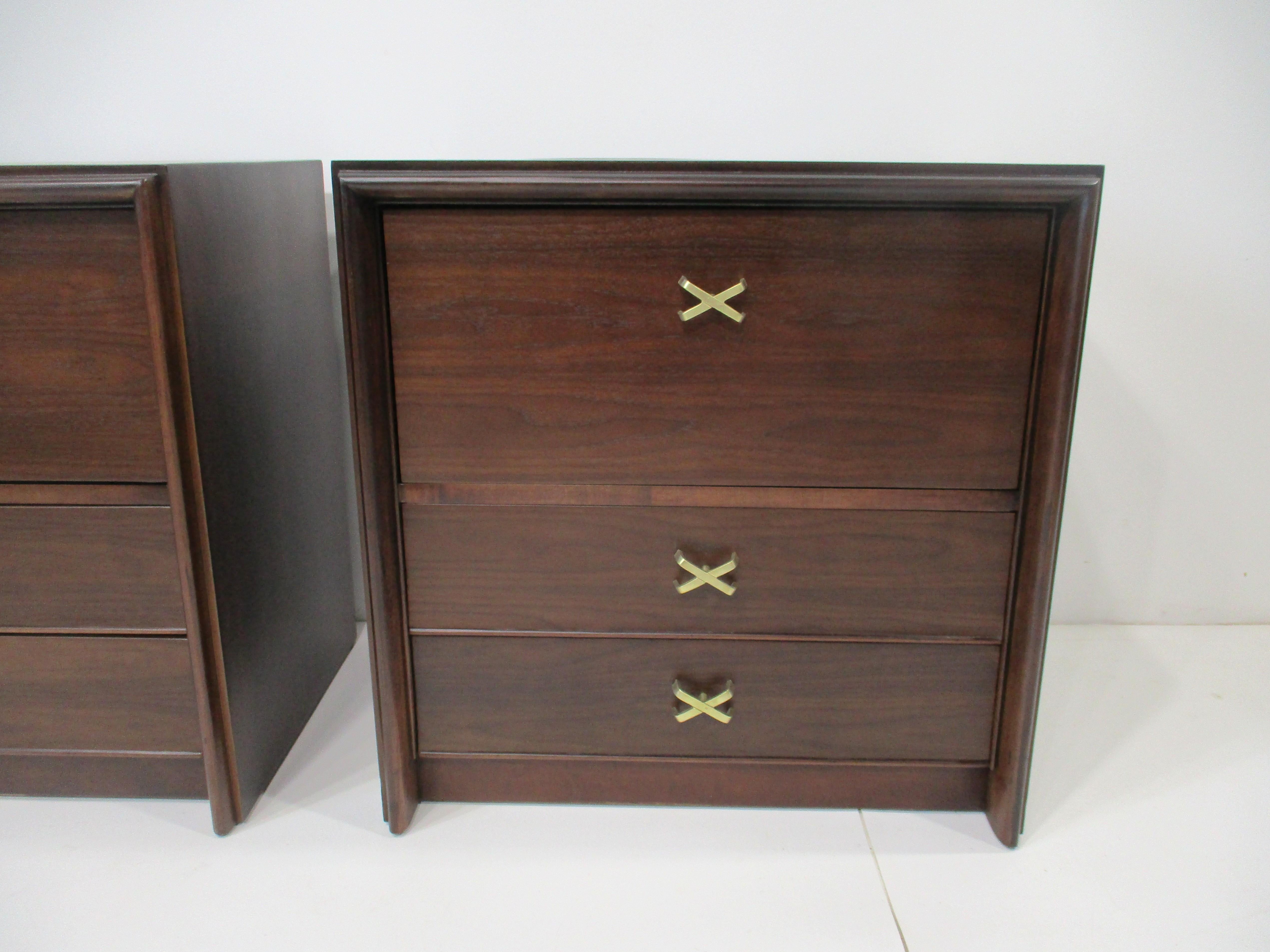 American Paul Frankl Nightstands for Johnson Brothers
