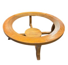 Paul Frankl Oak Stepped Cerused Coffee Table for Brown Saltman