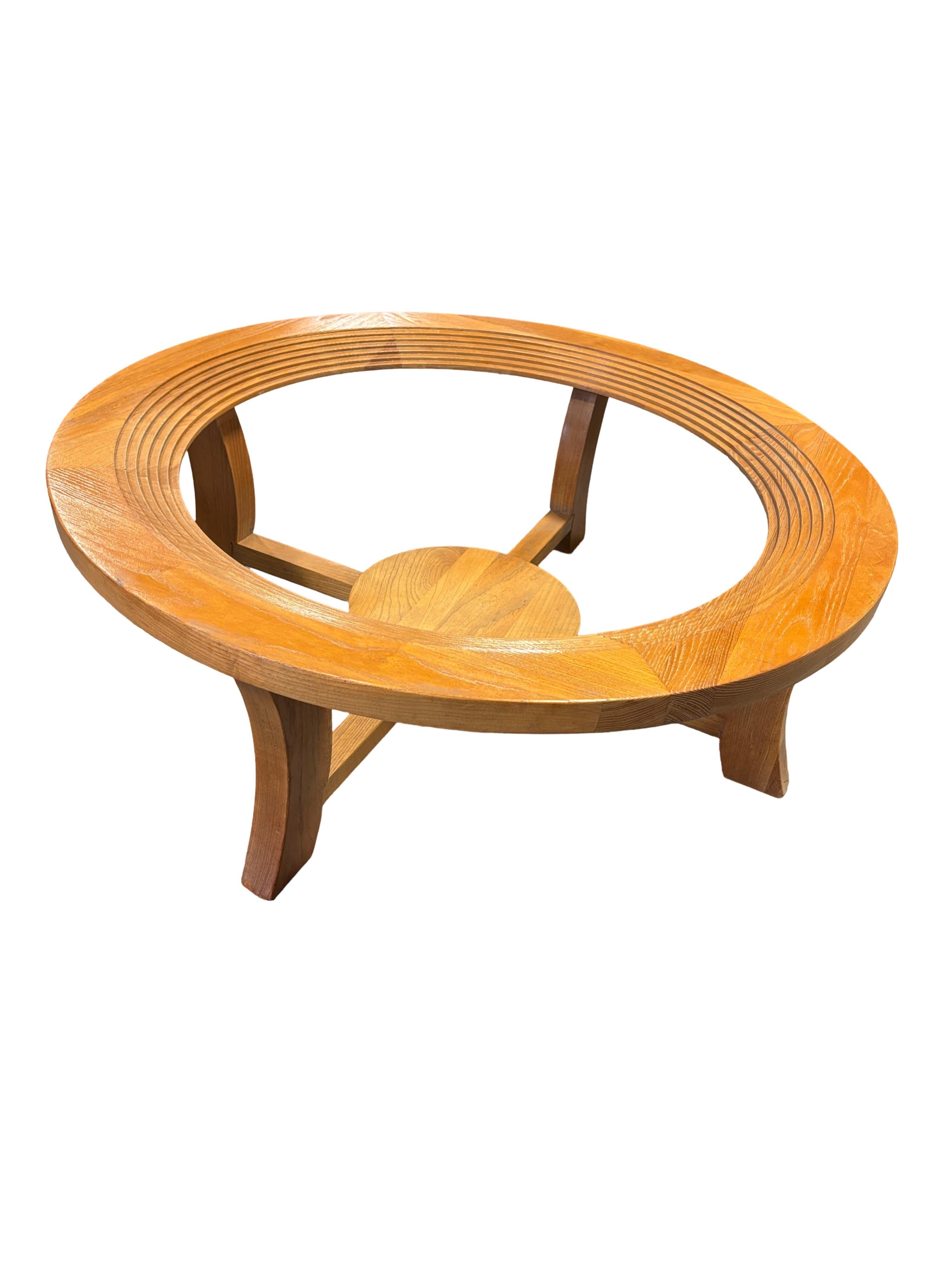 Américain Table basse cérusée à gradins en chêne Paul Frankl pour Brown Saltman en vente