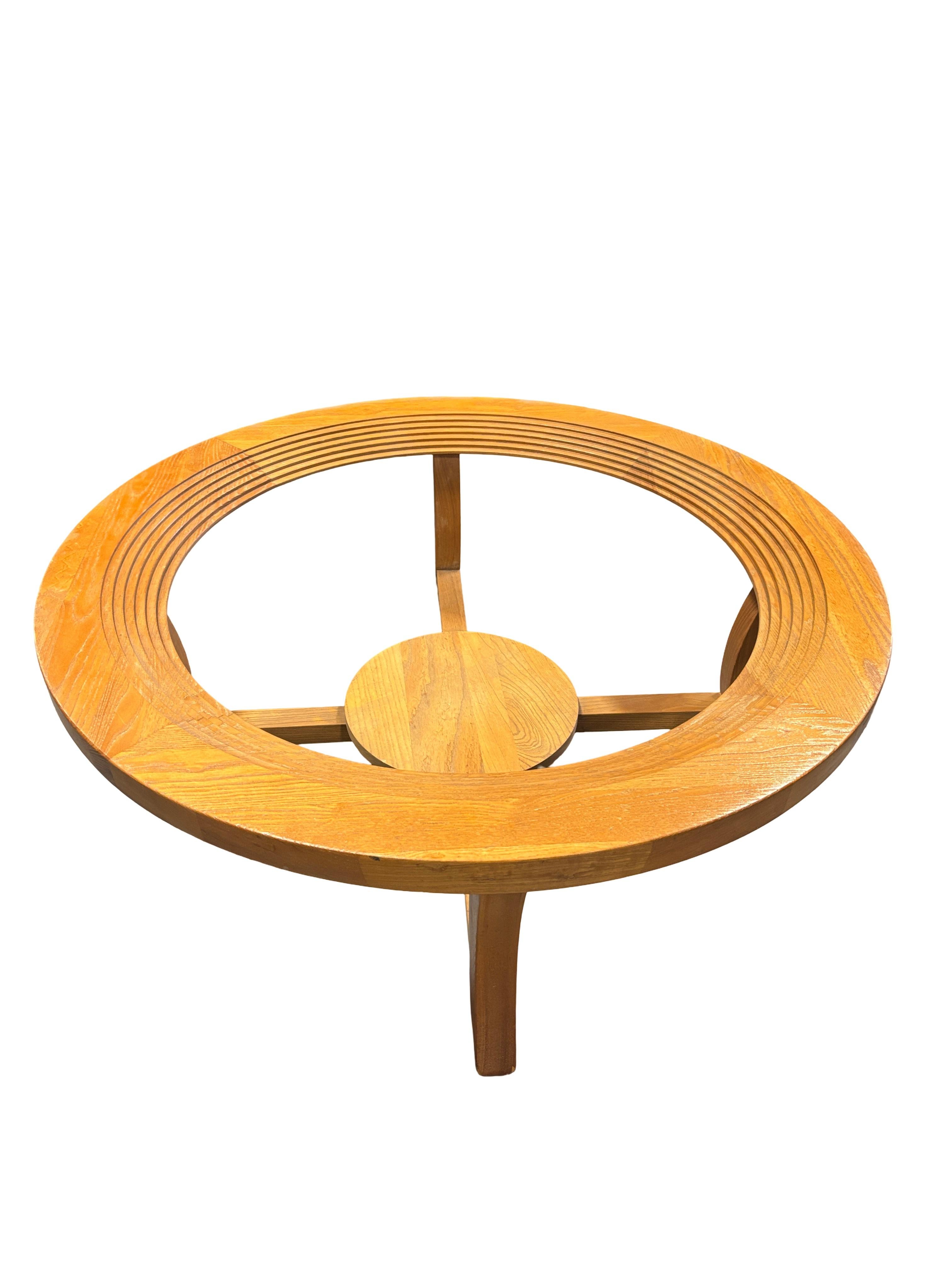 Milieu du XXe siècle Table basse cérusée à gradins en chêne Paul Frankl pour Brown Saltman en vente