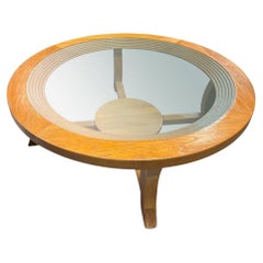Paul Frankl Oak Stepped Cerused Coffee Table for Brown Saltman