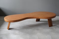 Paul Frankl, Organic "Bigfoot" Coffee Table, Cork, Mahogany, America, 1950s