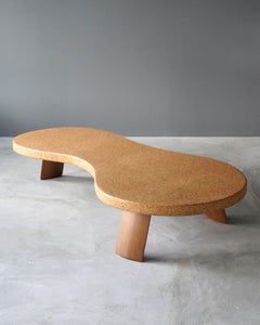 Paul Frankl:: Organischer "Bigfoot" Couchtisch:: Kork:: Mahagoni:: Amerika:: 1950er Jahre