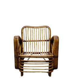 Paul Frankl Bamboo and Rattan Armchair, 1960s