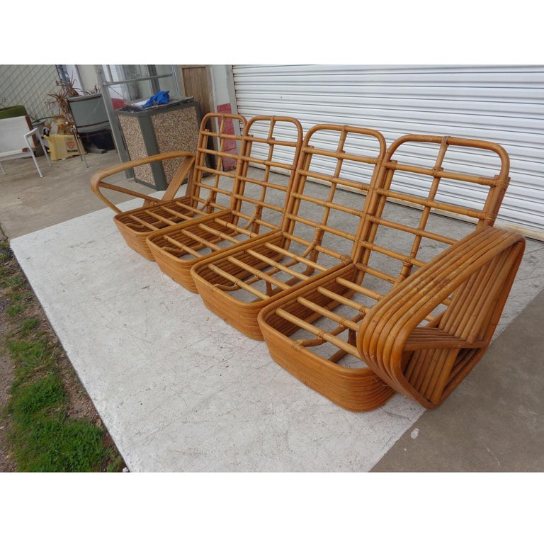4 seater bamboo sofa set sales