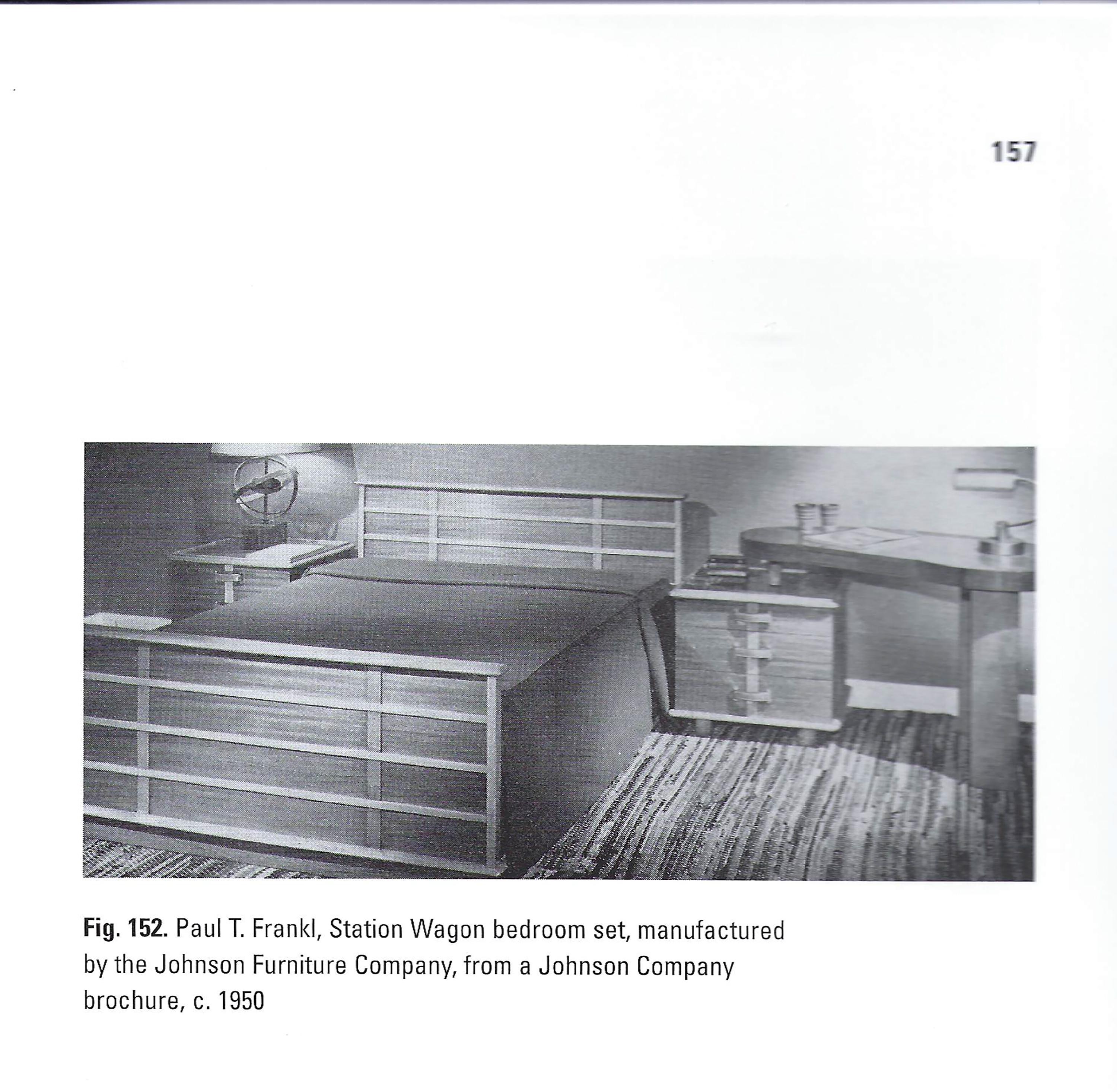 Bureau en acajou, bouleau, cuir et laiton Paul Frankl, États-Unis, années 1950 en vente 10