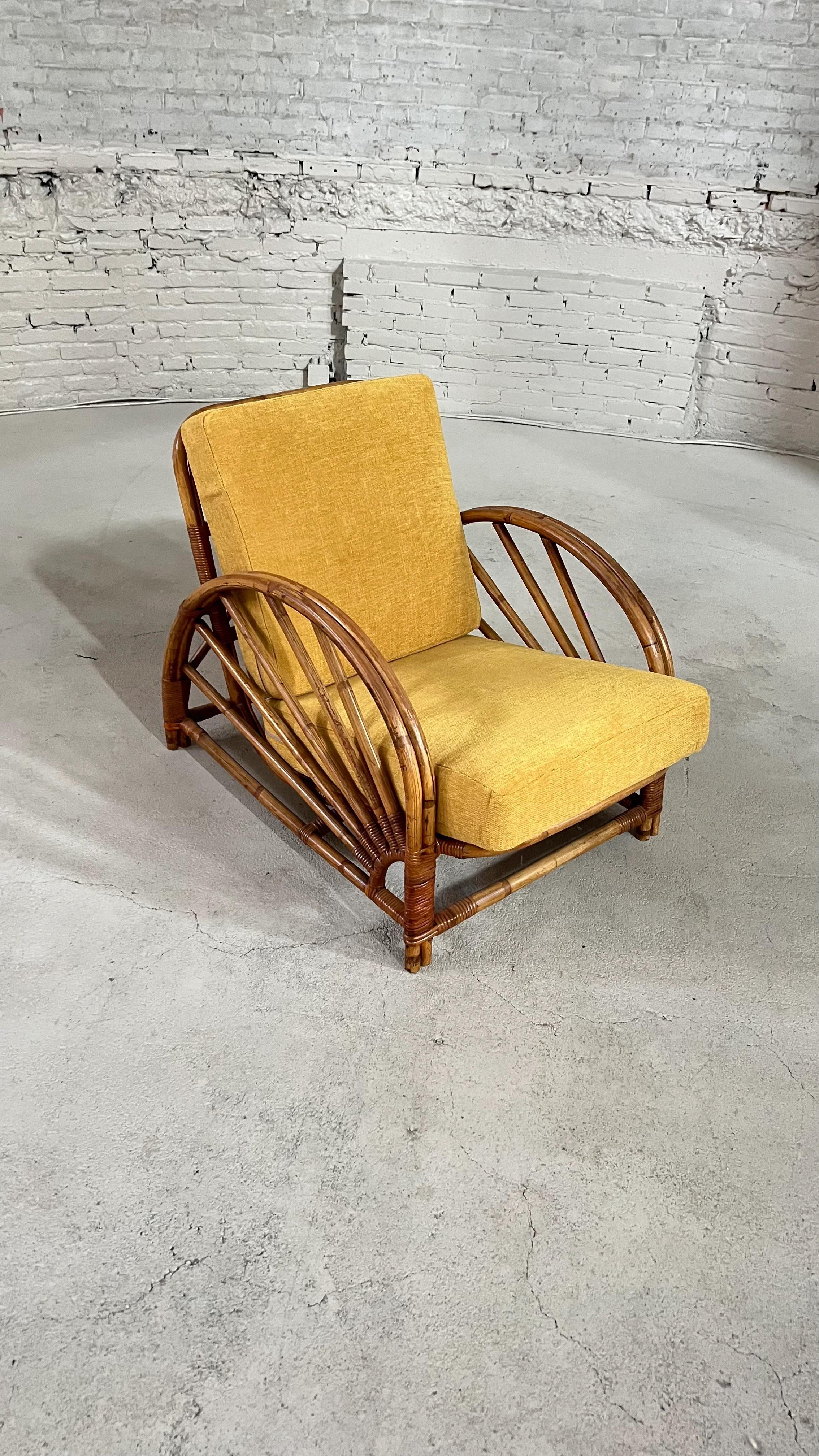 American Paul Frankl Rattan Chair  For Sale