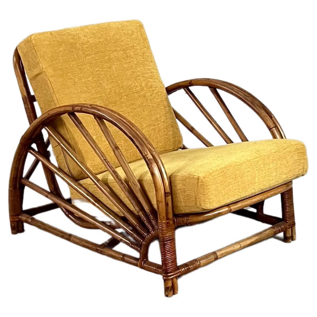 Paul Frankl Rattan Chair  For Sale