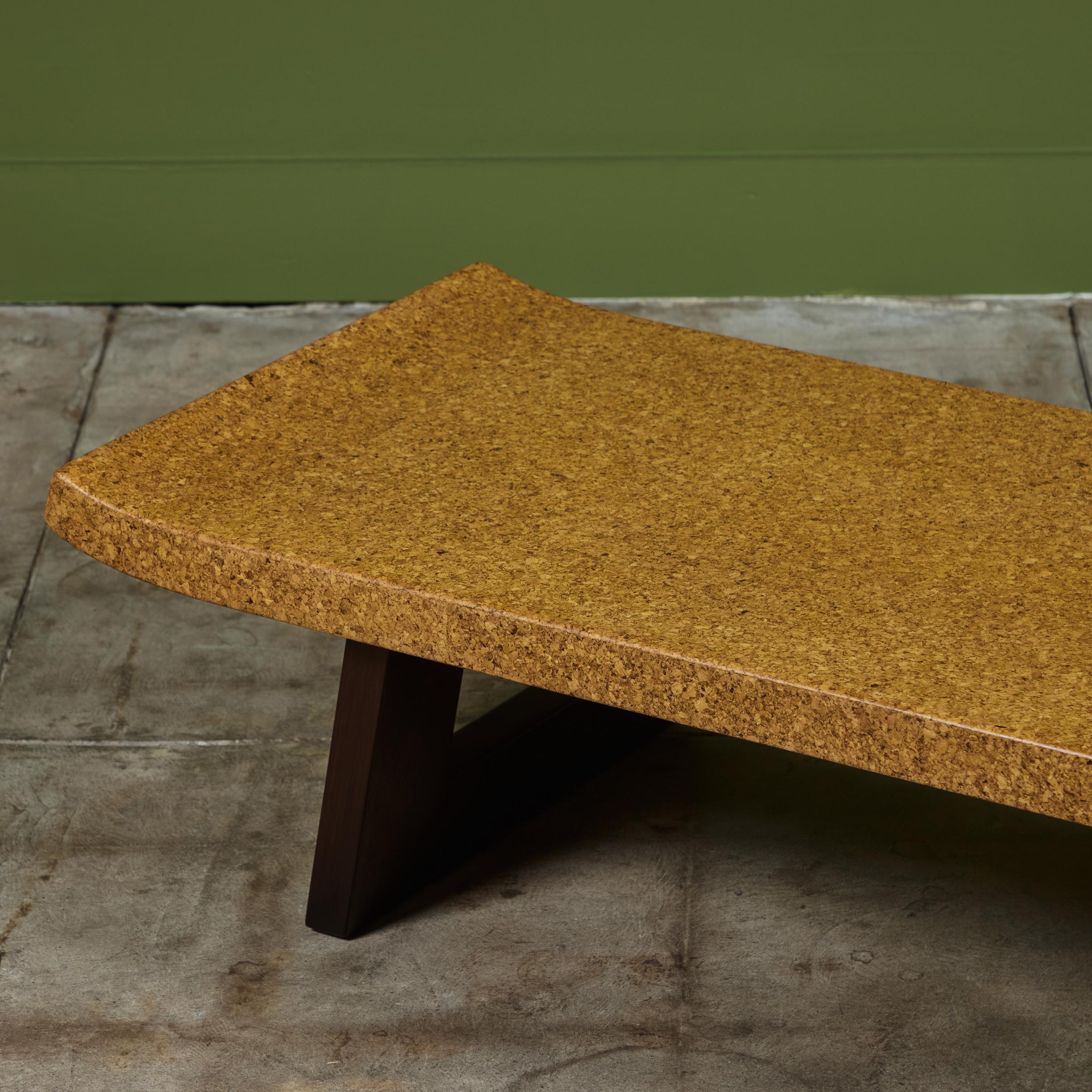 Paul Frankl Rectangular Cork Coffee Table or Bench for Johnson Furniture Co. For Sale 5
