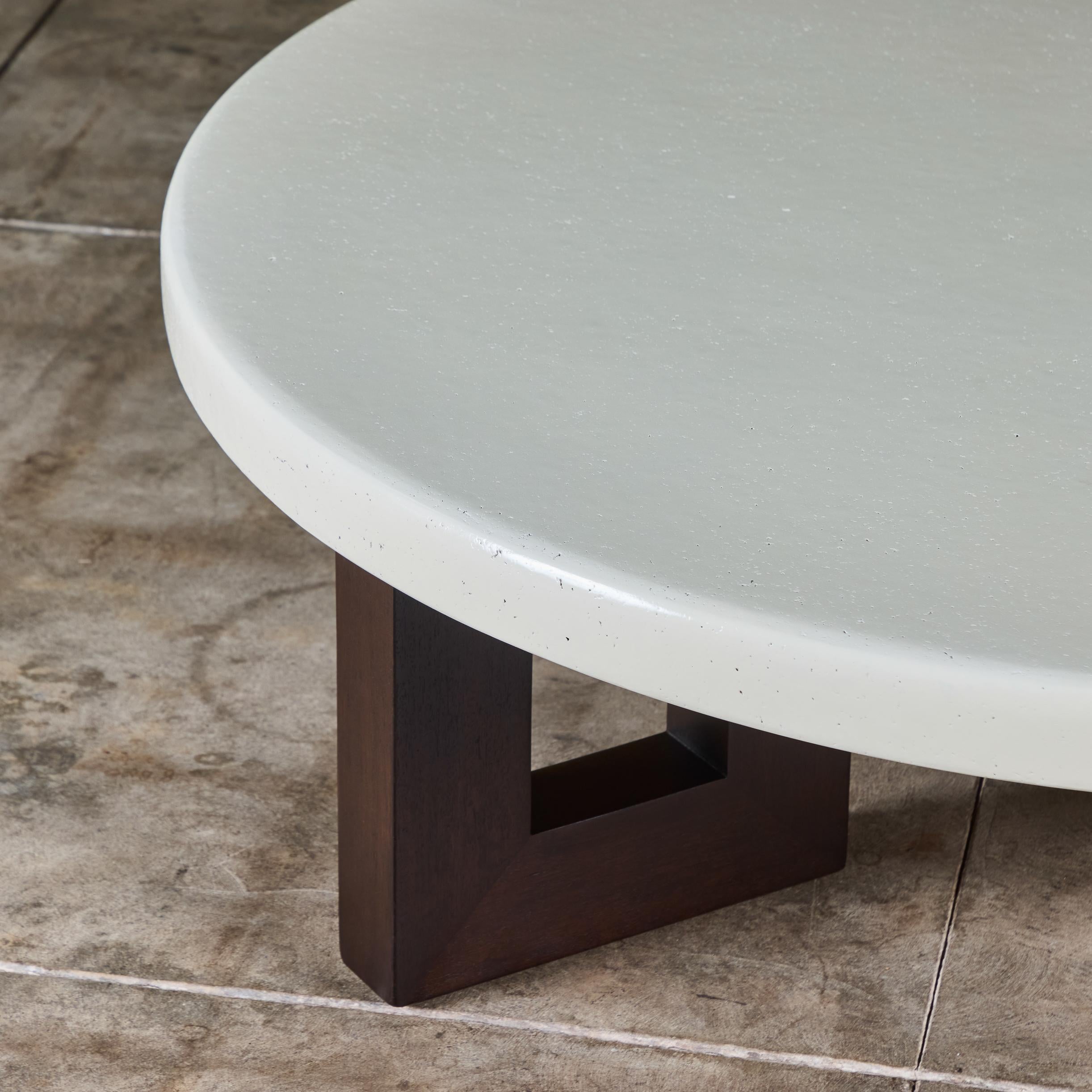 Table basse ronde en liège Paul Frankl pour Johnson Furniture Co. en vente 2