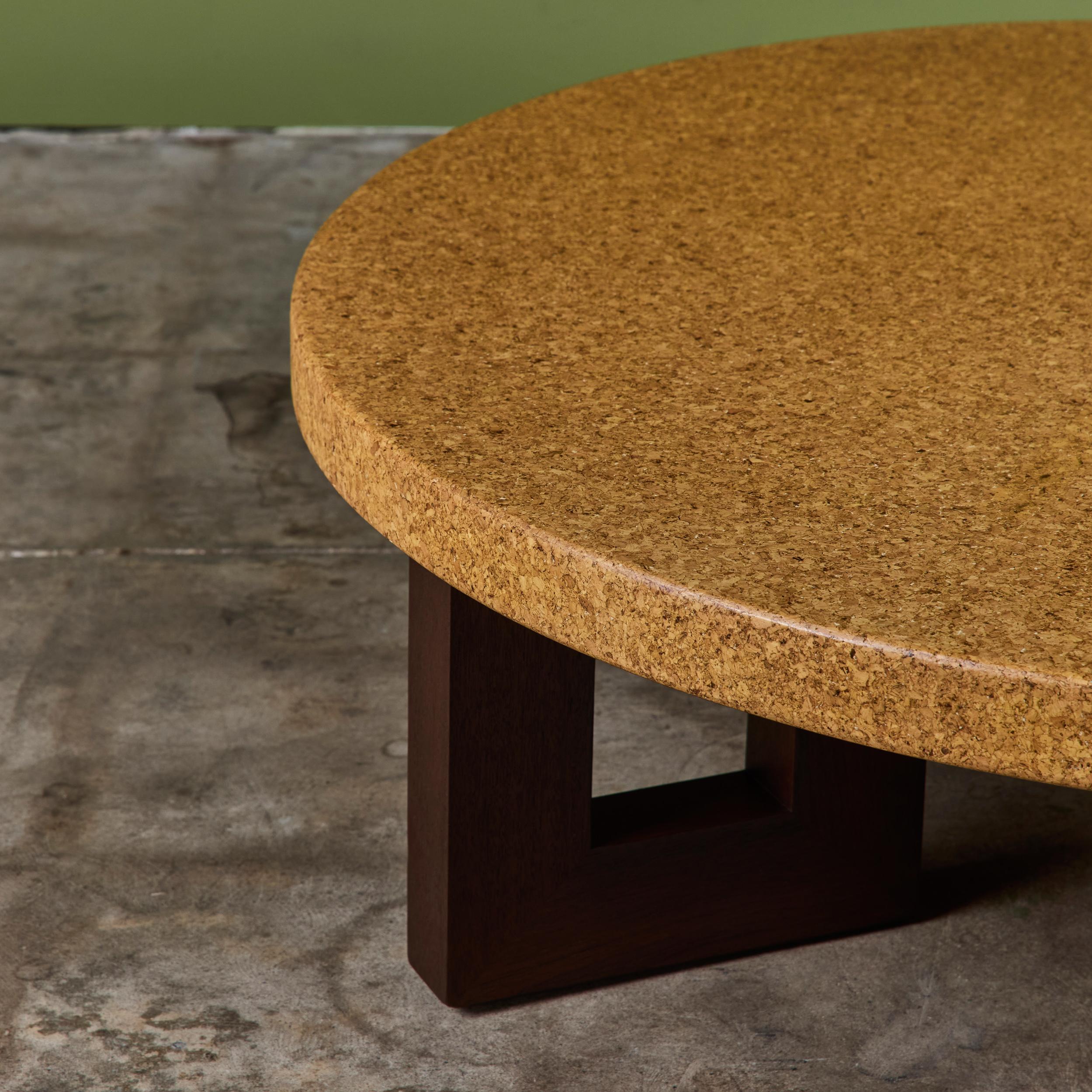 Paul Frankl Round Cork Coffee Table for Johnson Furniture Co. For Sale 4