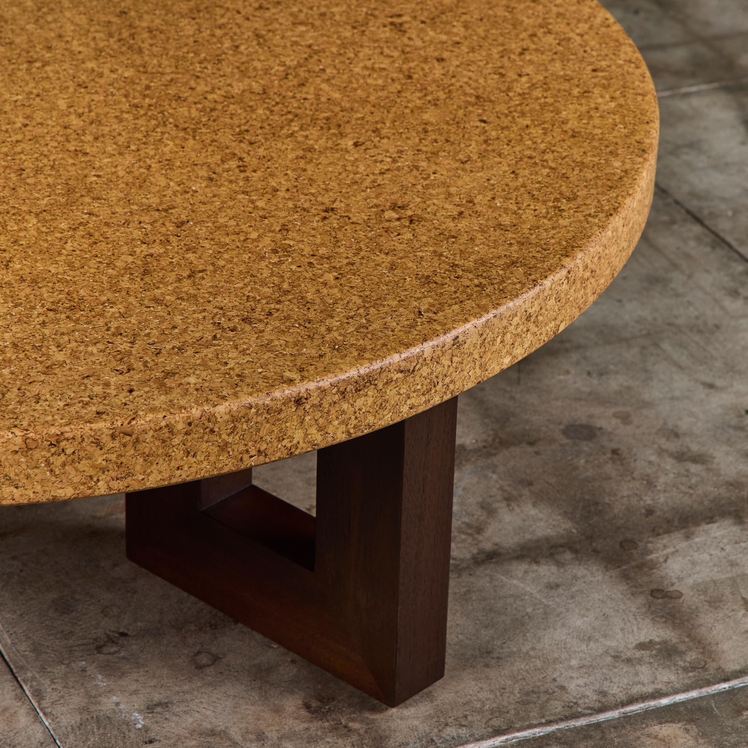 Paul Frankl Round Cork Coffee Table for Johnson Furniture Co. For Sale 5