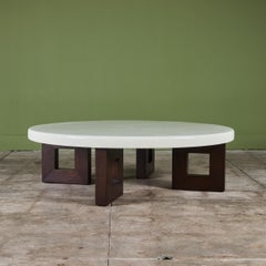 Paul Frankl Round Cork Coffee Table for Johnson Furniture Co.