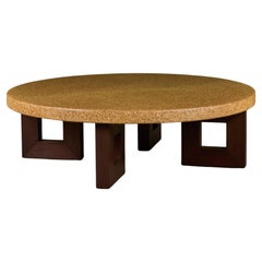 Paul Frankl Round Cork Coffee Table for Johnson Furniture Co.