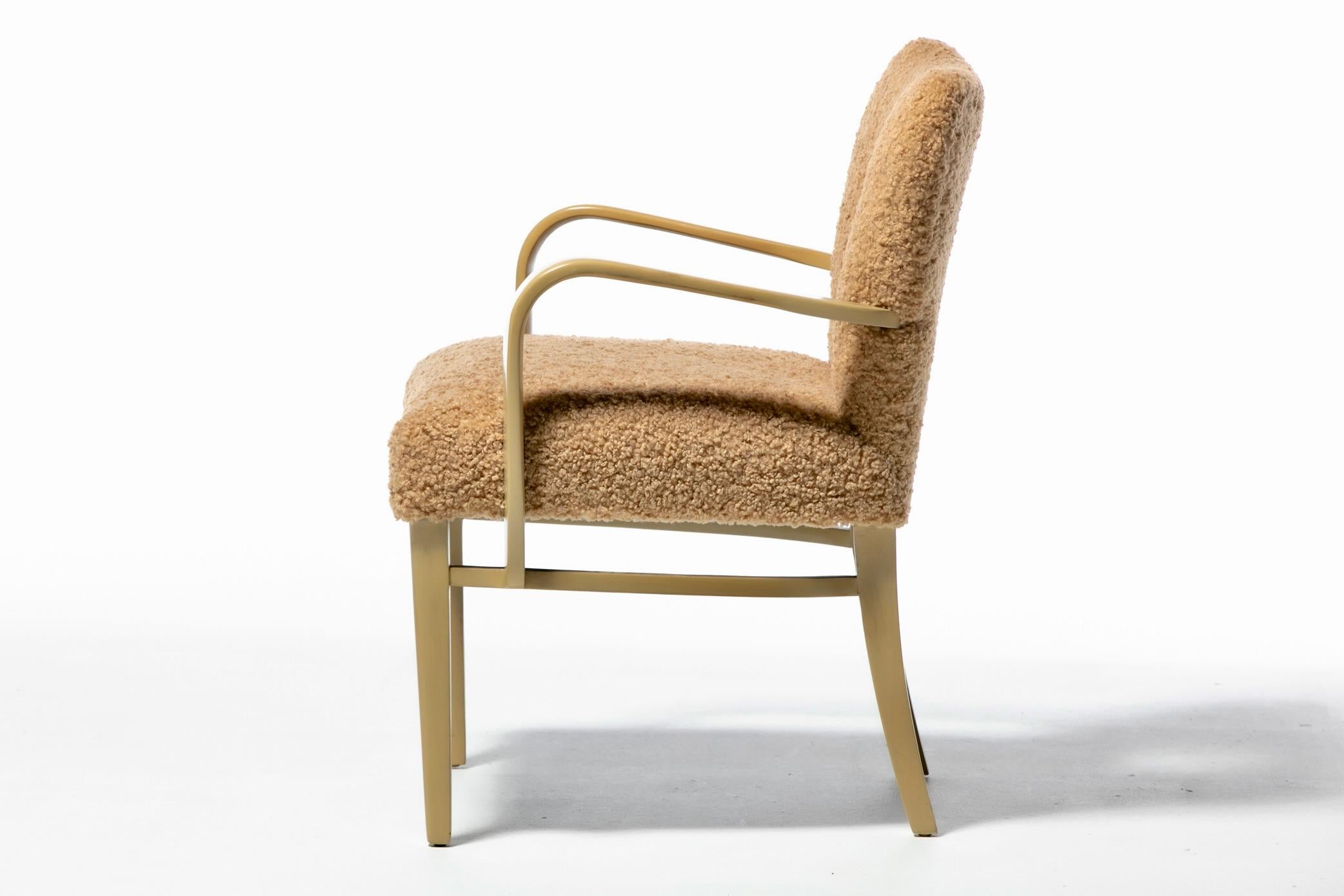 Paul Frankl Set of 20 Dining Chairs in Bleached Mahogany & Latte Bouclé c.C. 1950 en vente 4
