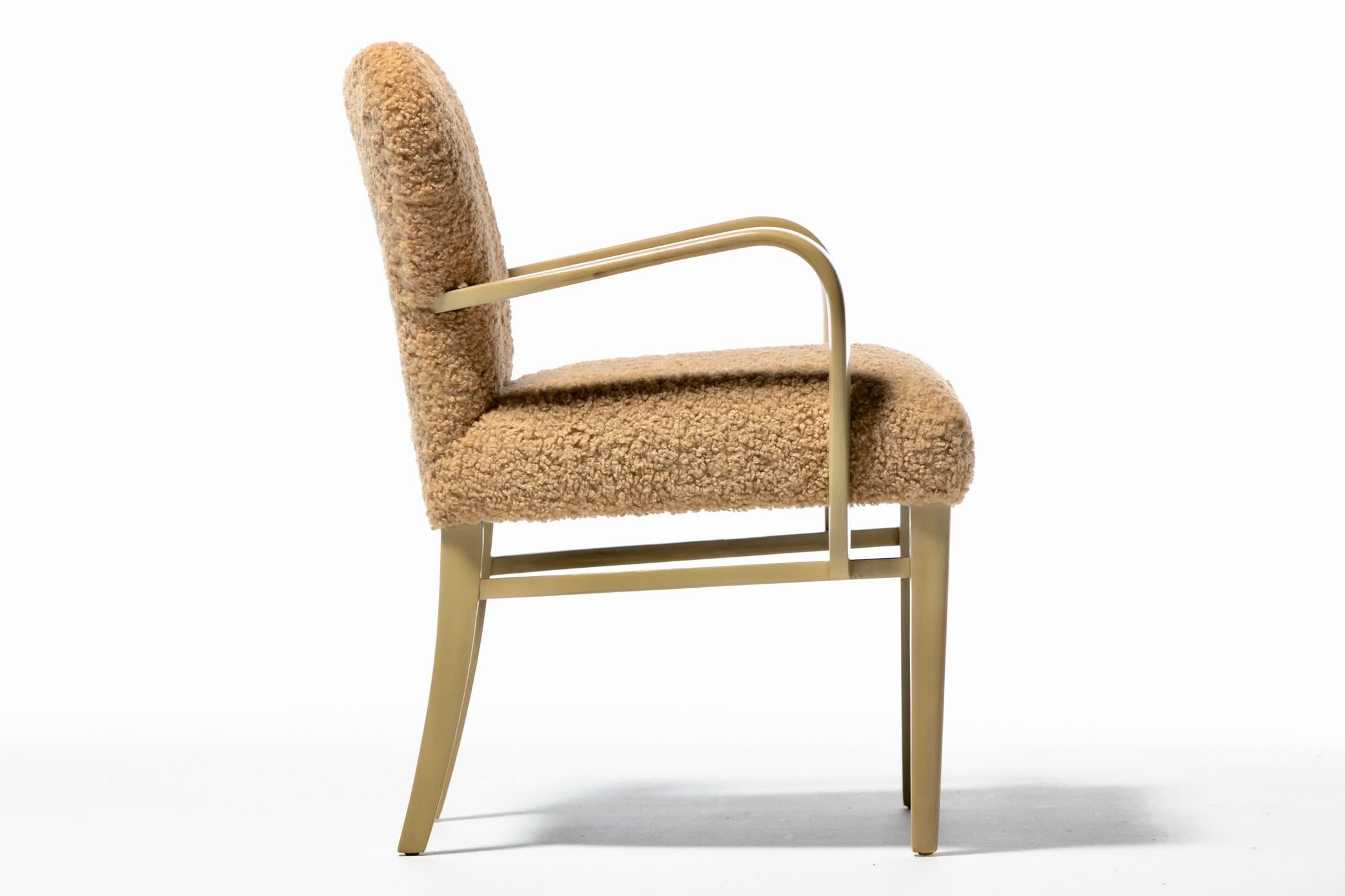 Milieu du XXe siècle Paul Frankl Set of 20 Dining Chairs in Bleached Mahogany & Latte Bouclé c.C. 1950 en vente