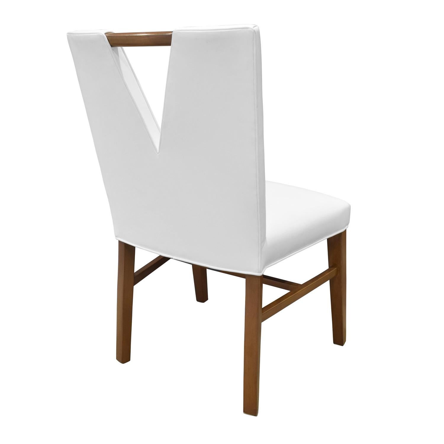 Mid-Century Modern Paul Frankl Set of 4 Plunging Neckline Dining/Game Chairs 1950s For Sale