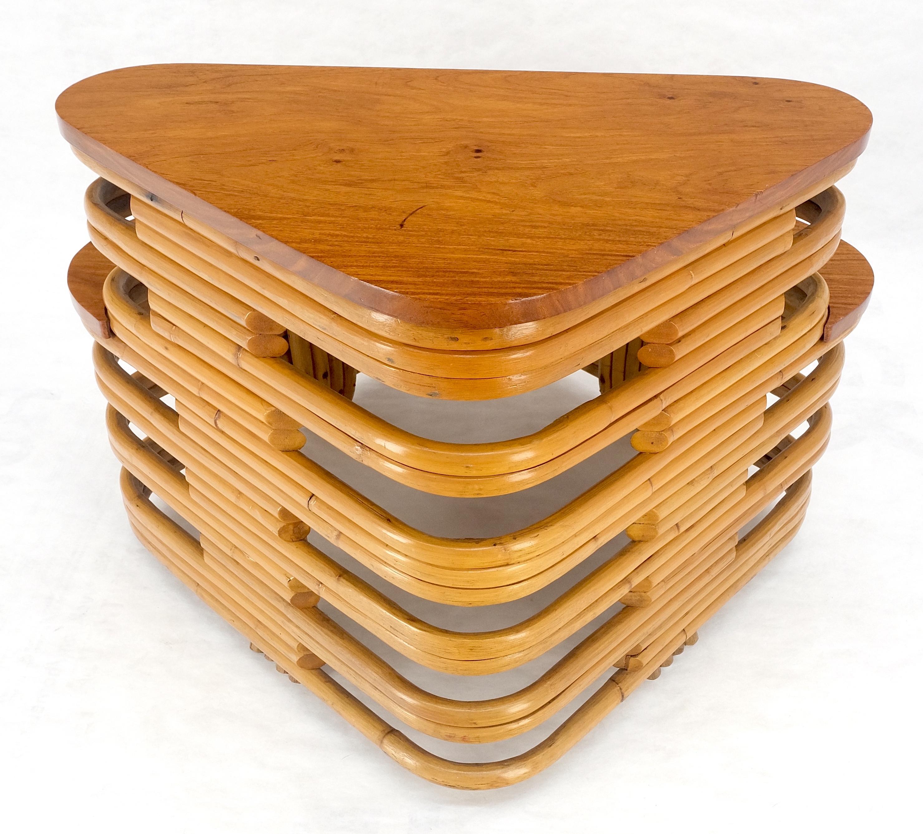 Paul Frankl Side Table Rattan Bamboo Mid Century Modern c1960s MINT For Sale 6