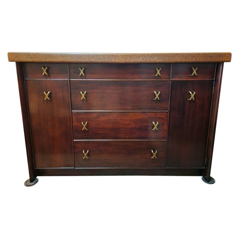 Paul Frankl Six Drawer Sideboard Cork Johnson Furniture 1950s