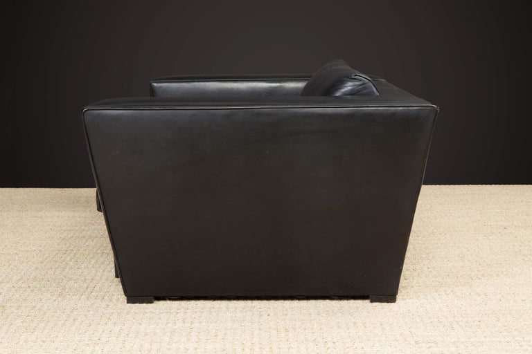 Paul Frankl 'Speed' Art Deco Living Room Suite in Black Leather, circa 1930s  For Sale 8