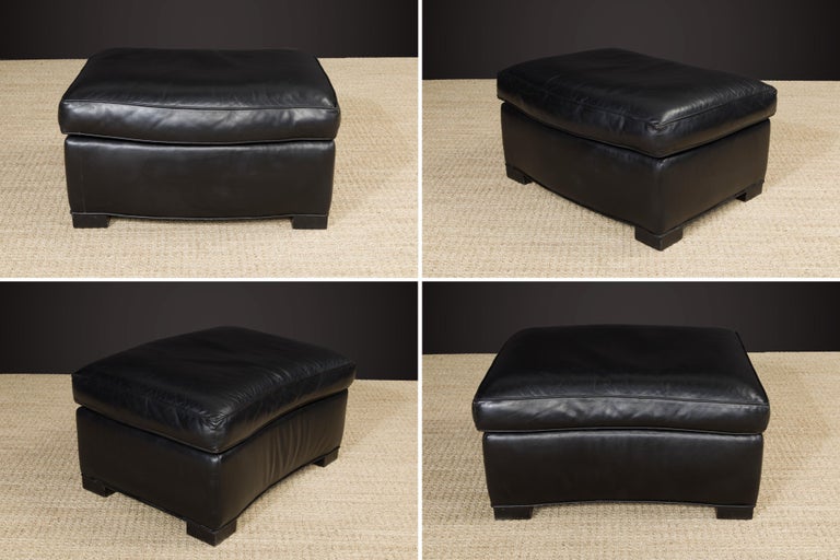 Paul Frankl 'Speed' Art Deco Living Room Suite in Black Leather, circa 1930s  For Sale 15