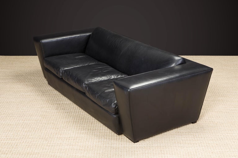 Paul Frankl 'Speed' Art Deco Living Room Suite in Black Leather, circa 1930s  For Sale 2