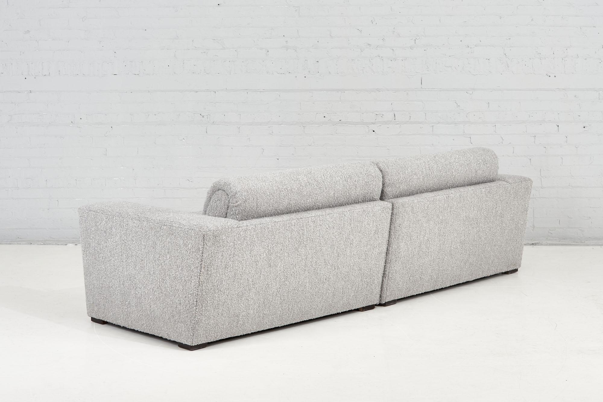 Speed-Sofa von Paul Frankl aus grauem Boucle, 1932 (amerikanisch) im Angebot