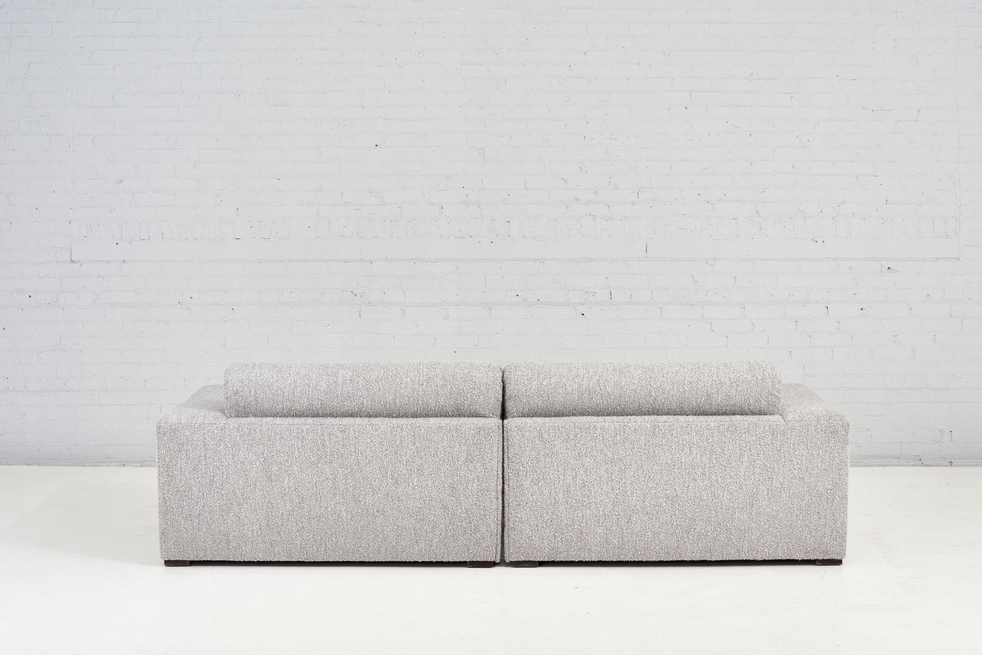 Mid-Century Modern Paul Frankl Speed Sofa in Gray Boucle, 1932 For Sale